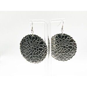 Metallic Floral Earrings Lightweight
